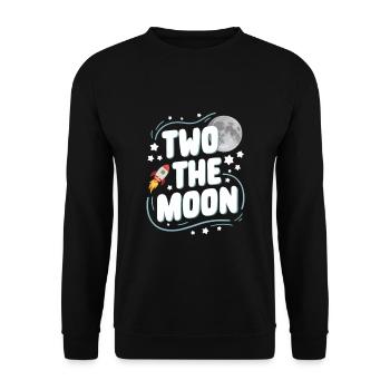 Zweiter Geburtstag Weltraumfeier - Unisex Pullover - Schwarz - Vorne - Alina (178cm) & Michal (187cm)