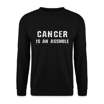 Cancer asshole - Unisex Sweatshirt - black - Front - Alina (178cm) & Michal (187cm)