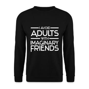 Athées Science | Athéisme Foi Don - Sweat-shirt Unisexe - noir - Devant - Alina (178cm) & Michal (187cm)