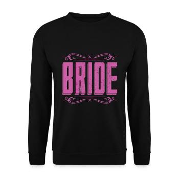 Mariage, Fête De Mariage, Mariage, Cadeau, Mariée - Sweat-shirt Unisexe - noir - Devant - Alina (178cm) & Michal (187cm)