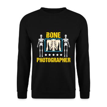 Ich spiele mit Scan - Radiologe - Unisex Pullover - Schwarz - Vorne - Alina (178cm) & Michal (187cm)