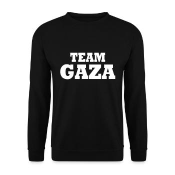 Team gaza - Unisex Sweatshirt - black - Front - Alina (178cm) & Michal (187cm)
