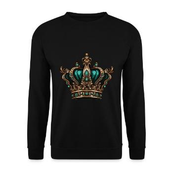 Symbole de la couronne - Sweat-shirt Unisexe - noir - Devant - Alina (178cm) & Michal (187cm)