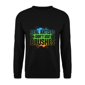 Acrylgießen - Unisex Pullover - Schwarz - Vorne - Alina (178cm) & Michal (187cm)