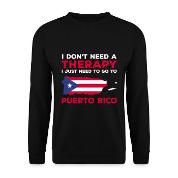 Puerto Rico Flagge | Puerto Ricaner Geschenkideen - Unisex Pullover - Schwarz - Vorne - Alina (178cm) & Michal (187cm)