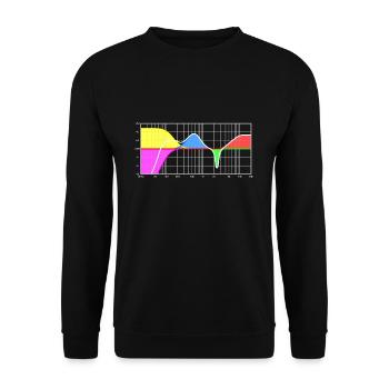 Égaliseur paramétrique - ingénierie du son - Sweat-shirt Unisexe - noir - Devant - Alina (178cm) & Michal (187cm)