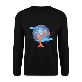 Forest Tree Nature Lover Gift Full Moon Nature - Sweat-shirt Unisexe - noir - Devant - Alina (178cm) & Michal (187cm)