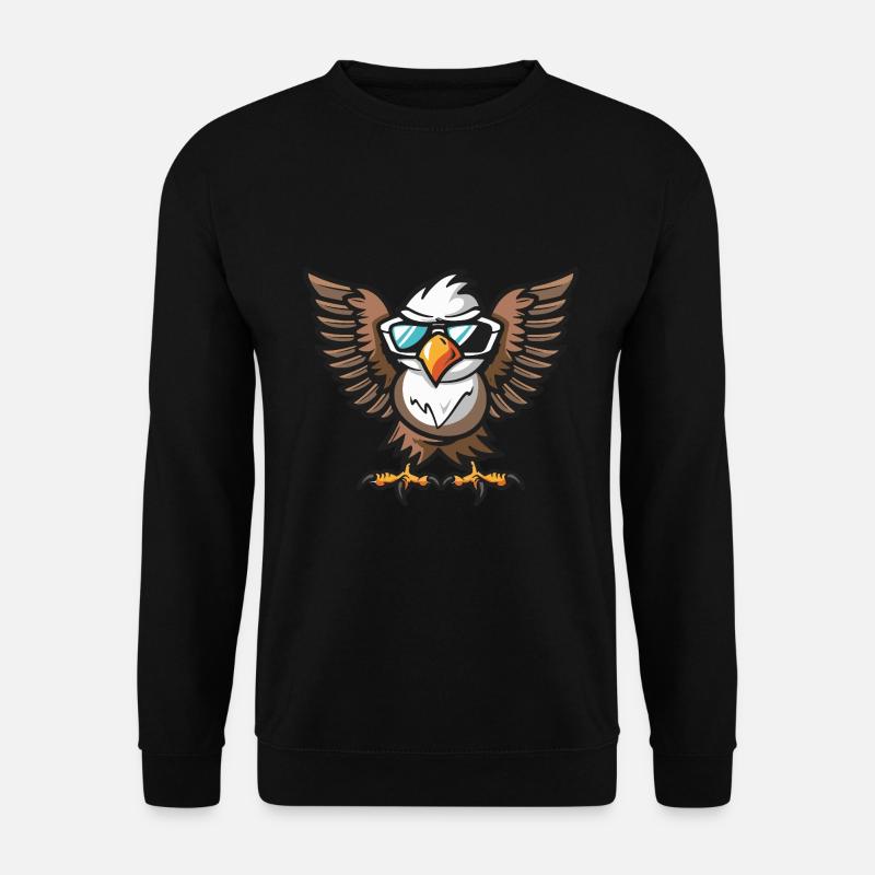 Adler Cool Tier - Unisex Pullover - Schwarz