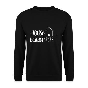 Constructeur de maisons Partnerlook Hausbau – Maison des constructeurs - Sweat-shirt Unisexe - noir - Devant - Alina (178cm) & Michal (187cm)