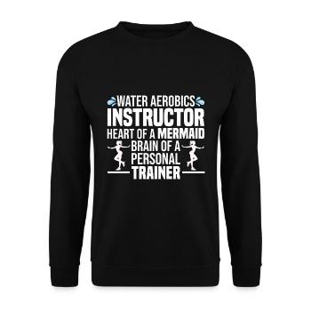 Water Aerobics - Unisex Pullover - Schwarz - Vorne - Alina (178cm) & Michal (187cm)