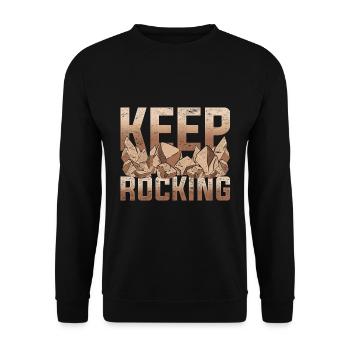 Next Rock Geologist Funny Gift Geology - Sweat-shirt Unisexe - noir - Devant - Alina (178cm) & Michal (187cm)