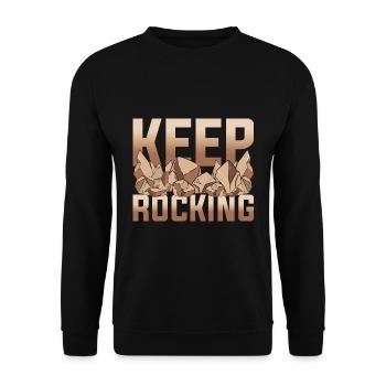 Gesteinsammler Geologe Geschenk Lustiges Geologie - Unisex Pullover - Schwarz - Vorne - Alina (178cm) & Michal (187cm)