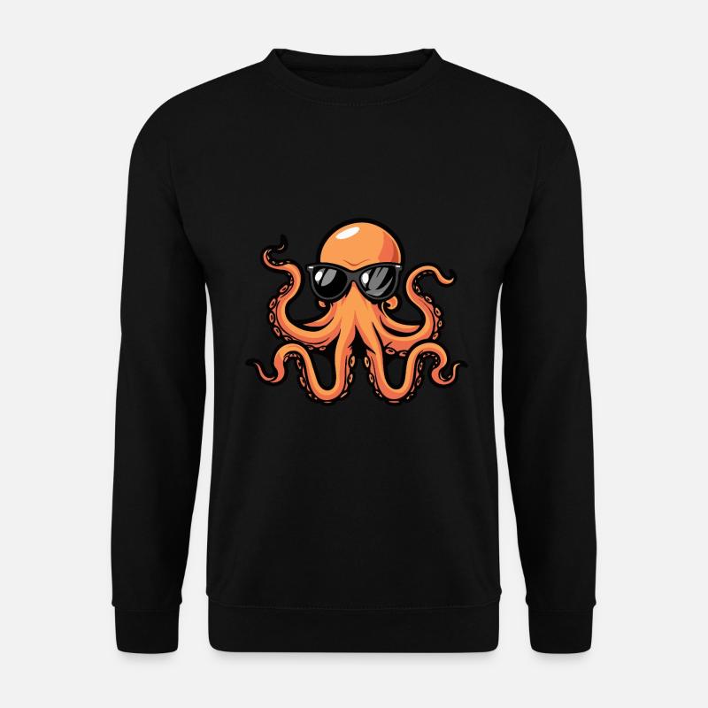 Oktopus Cool Tier - Unisex Pullover - Schwarz