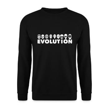 Eishockey Masken Evolution - Unisex Pullover - Schwarz - Vorne - Alina (178cm) & Michal (187cm)
