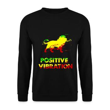 Löwe Positive Vibration Rasta raggae - Unisex Pullover - Schwarz - Vorne - Alina (178cm) & Michal (187cm)