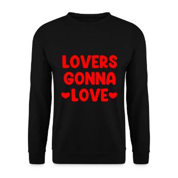 Lovers Gonna Love - Unisex Pullover - Schwarz - Vorne - Alina (178cm) & Michal (187cm)