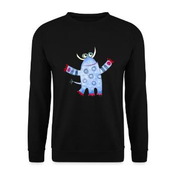 Cute Monsters - Unisex Sweatshirt - black - Front - Alina (178cm) & Michal (187cm)