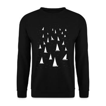 Sailing - Unisex Sweatshirt - black - Front - Alina (178cm) & Michal (187cm)