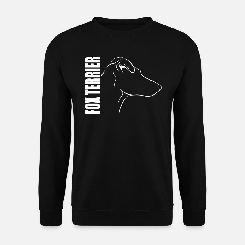 FOX TERRIER Kurzhaar im Profil Hundemotiv Wilsigns - Unisex Pullover - Schwarz