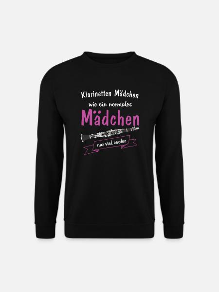 Klarinette Mädchen Frau - Unisex Pullover - Schwarz