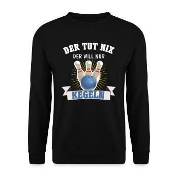 Kegeln Kegelclub Kegelverein Bowling - Unisex Pullover - Schwarz - Vorne - Alina (178cm) & Michal (187cm)
