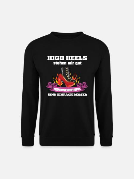 Feuerwehrfrau Feuerbekämpferin Frau Feuerwehr - Unisex Pullover - Schwarz