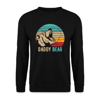 Daddy Bear - Unisex Sweatshirt - black - Front - Alina (178cm) & Michal (187cm)