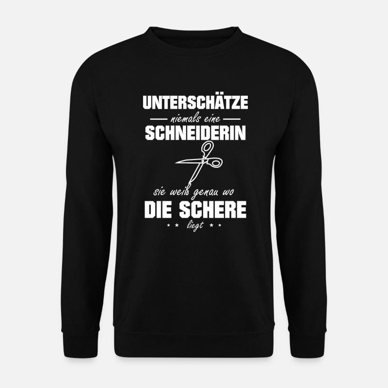 Schneiderin Näherin Nähmaschine Geschenk - Unisex Pullover - Schwarz