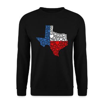 Texas Heart - Unisex Pullover - Schwarz - Vorne - Alina (178cm) & Michal (187cm)