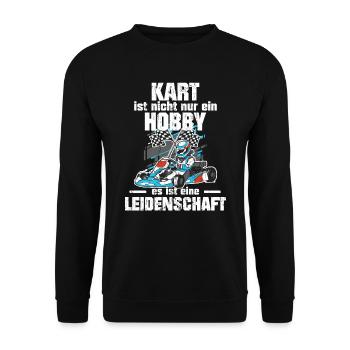 Gokart Racing Kartfahren ist nicht nur ein Hobby - Unisex Pullover - Schwarz - Vorne - Alina (178cm) & Michal (187cm)
