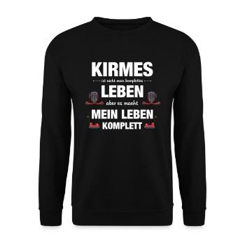 Schausteller Kirmes Vergnügungspark Geschenk - Unisex Pullover - Schwarz - Vorne - Alina (178cm) & Michal (187cm)