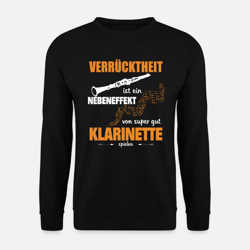 Klarinette Spruch Klarinettist - Unisex Pullover - Schwarz