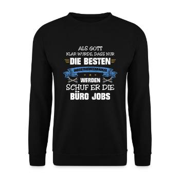 Industriemechaniker Die besten wurden Mechaniker - Unisex Pullover - Schwarz - Vorne - Alina (178cm) & Michal (187cm)