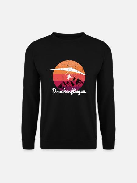 Drachenflieger Hängegleiter Geschenk - Unisex Pullover - Schwarz