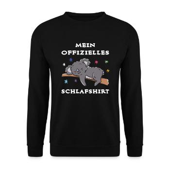 My official sleep shirt cute shirt Koala - Unisex Sweatshirt - black - Front - Alina (178cm) & Michal (187cm)