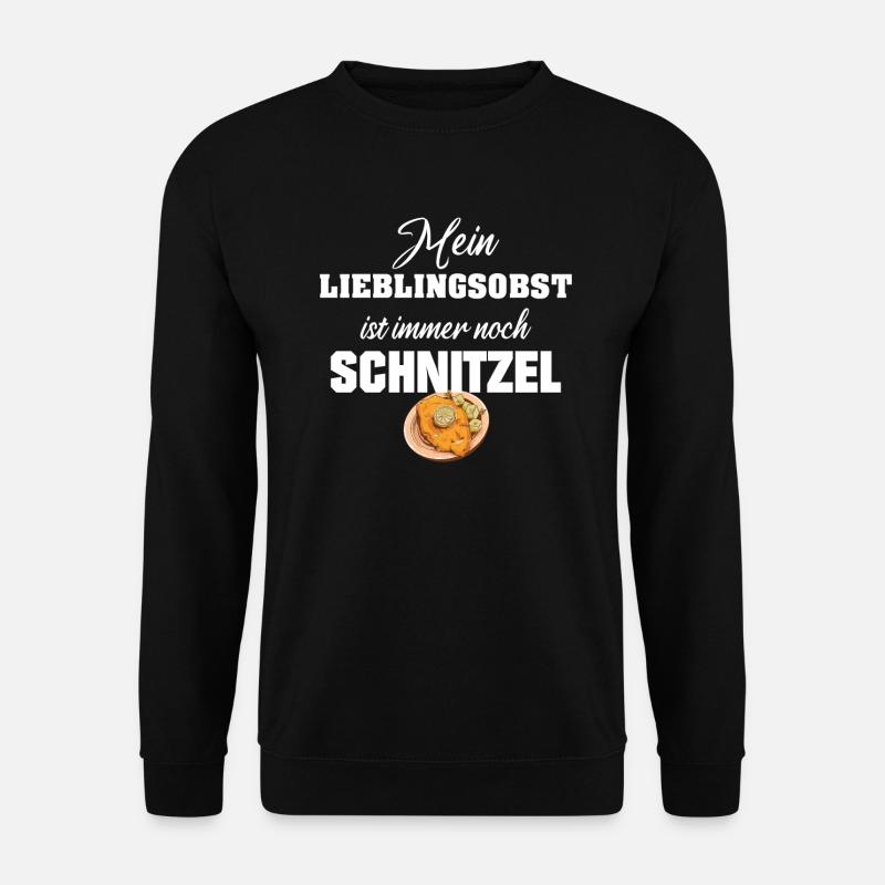 Schnitzel mein Lieblingsobst ist Schnitzel - Unisex Pullover - Schwarz