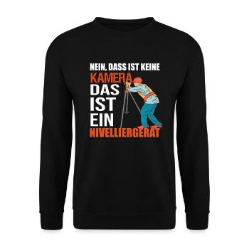 Vermesser und keine Fotograf - Unisex Pullover - Schwarz - Vorne - Alina (178cm) & Michal (187cm)