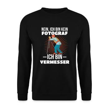 Vermesser Bin kein Fotograf - Unisex Pullover - Schwarz - Vorne - Alina (178cm) & Michal (187cm)