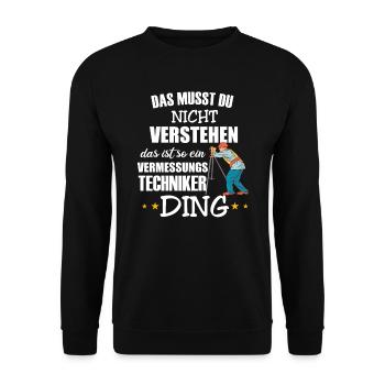 Vermesser Landvermesser - Unisex Pullover - Schwarz - Vorne - Alina (178cm) & Michal (187cm)