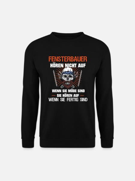 Fensterbauer Fenstermonteur Fensterbau - Unisex Pullover - Schwarz