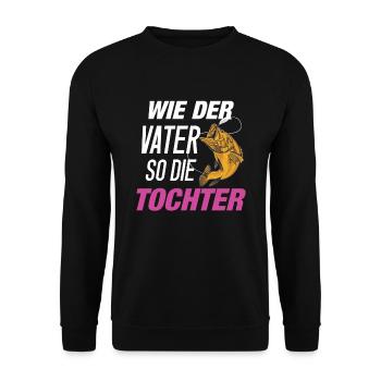Angel Mädchen Wie der Vater so die Tochter - Unisex Pullover - Schwarz - Vorne - Alina (178cm) & Michal (187cm)