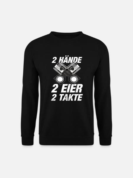 Zwei Hände Zwei Eier Zwei Takte Zweitakt - Unisex Pullover - Schwarz