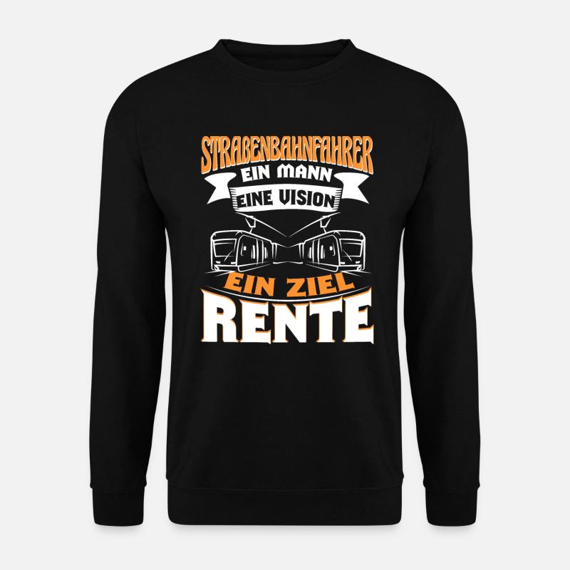Straßenbahnfahrer Rentner Rente - Unisex Pullover - Schwarz