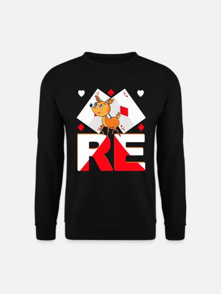 Doppelkopf Re Doppelkopfrunde Kartenspiel - Unisex Pullover - Schwarz