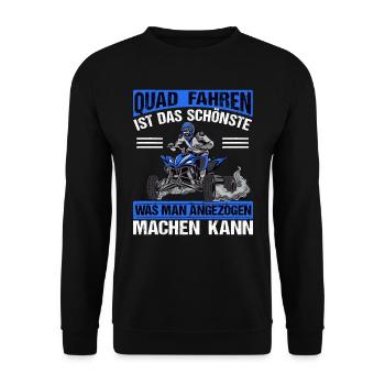 Quadfahrer Quad fahren ist das Schönste - Unisex Pullover - Schwarz - Vorne - Alina (178cm) & Michal (187cm)