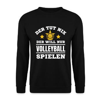 Volleyball Spieler Volleyball Liebhaber - Unisex Pullover - Schwarz - Vorne - Alina (178cm) & Michal (187cm)