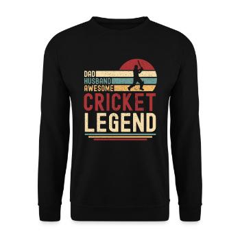 papa mari légende du cricket rétro vintage - Sweat-shirt Unisexe - noir - Devant - Alina (178cm) & Michal (187cm)