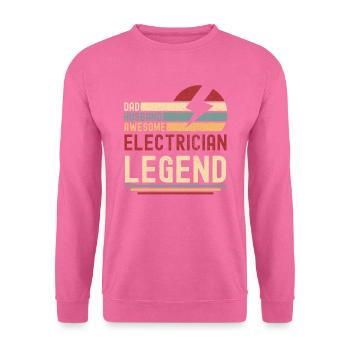 Mari Père Électricien Légende Rétro Vintage - Sweat-shirt Unisexe - rose - Devant