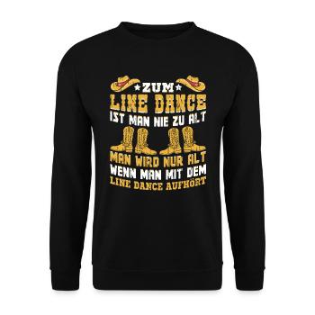 Line Dance Countrymusik Linedance - Unisex Pullover - Schwarz - Vorne - Alina (178cm) & Michal (187cm)