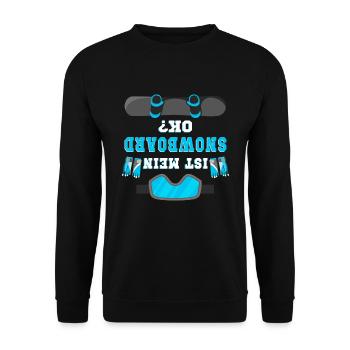 Snowboarden Snowboardfahrer Snowboard - Unisex Pullover - Schwarz - Vorne - Alina (178cm) & Michal (187cm)